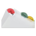 Office Jansan | Avery 11118 8.5 in. x 5.5 in. 5-Tab 7-Hole Punched Insertable Style Edge Tab Plastic Dividers - Translucent (1-Set) image number 2