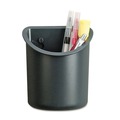 Office Jansan | Universal UNV08193 4.25 in. x 2.5 in. x 5 in. Wall Mount Recycled Plastic Cubicle Pencil Cup - Charcoal image number 0