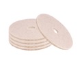 Cleaning & Janitorial Accessories | Boardwalk BWK4017NHE 17 in. Diameter Natural Hog Hair Burnishing Floor Pads - Tan (5/Carton) image number 1