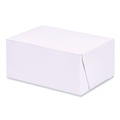 Food Trays, Containers, and Lids | SCT 1503 6 in. x 4.45 in. x 2.75 in. Standard Paper Bakery Boxes - White (250/Carton) image number 0