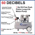 Portable Air Compressors | California Air Tools 8010 1 HP 8 Gallon Ultra Quiet and Oil-Free Steel Tank Wheelbarrow Air Compressor image number 10