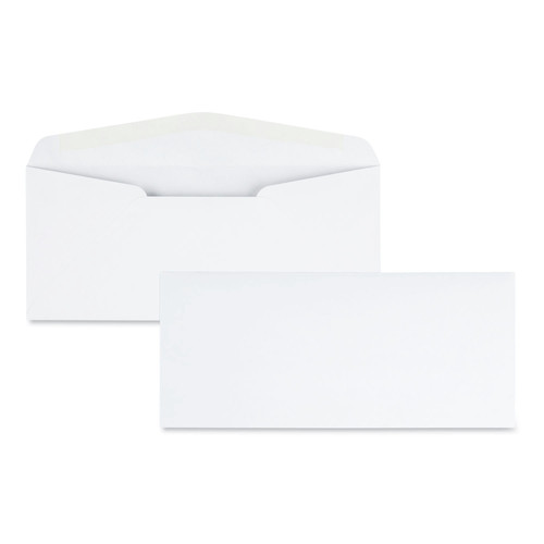Quality Park QUA11184 #10 Bankers Flap Gummed Closure 4.13 in. x 9.5 in. Laser and Inkjet Business Envelope - White (500/Box) image number 0