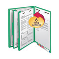 Office Jansan | Smead 26837 Colored End Tab Classification Folders with Six Fasteners - Letter, Green (10/Box) image number 1