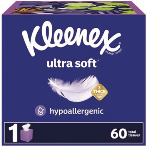 Tissues | Kleenex 54278 Ultra Soft 3-Ply Facial Tissue - White (18/Carton) image number 0