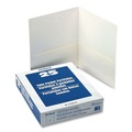 Office Jansan | Oxford 57504EE Twin-Pocket Folder Embossed Leather Grain Paper - White (25/Box) image number 0
