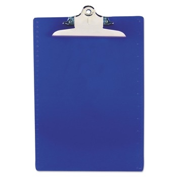 Saunders 1 in. Clip Capacity 8.5 in. x 11 in. Recycled Plastic Clipboard with Ruler Edge - Blue
