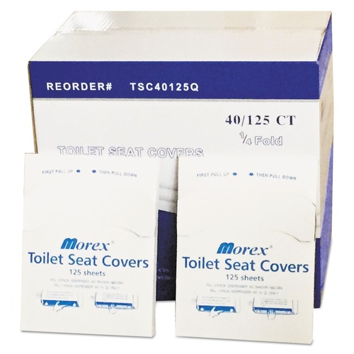 Office Jansan | GEN GENTSC40125Q 14.17 in. x 16.73 in. Quarter-Fold Toilet Seat Covers - White (5000/Carton) image number 0