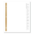 Office Jansan | Avery 11124 11 in. x 8.5 in. 8-Tab Double-Sided Gold Edge Reinforcing Insertable Big Tab Dividers - White/Clear Tabs (1-Set) image number 1