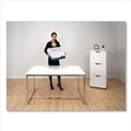 Office Jansan | Bankers Box 0083601 12.75 in. x 16.5 in. x 10.38 in. R-KIVE Heavy-Duty Letter/Legal Storage Boxes with Dividers - White/Blue (12/Carton) image number 4