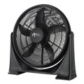Floor Fans | Alera FAN203 120V 0.65 Amp 20 in. Corded 3-Speed Plastic Super-Circulator Tilt Fan - Black image number 1