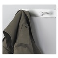 Office Jansan | Safco 4200 12 in. x 2-3/4 in. x 2 in. Two Hooks Metal Nail Head Wall Coat Rack - Satin Aluminum image number 3