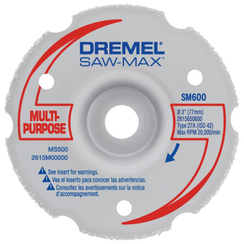Grinding, Sanding, Polishing Accessories | Dremel SM600 3 in. Multi-Purpose Flush Cut Carbide Wheel image number 0