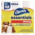 Cleaning & Janitorial Supplies | Charmin 80370672 Essentials Strong 1-Ply Septic Safe Bathroom Tissue - White (4/Carton) image number 3