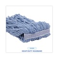 Office Jansan | Boardwalk BWK2016B #16 Cut-End Standard Head Cotton/Synthetic Fiber Mop Head - Blue (12/Carton) image number 7