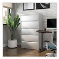  | Alera 25498 36 in. x 18.63 in. x 67.63 in. 5 Legal/Letter/A4/A5 Size Lateral File Drawers - Light Gray image number 4