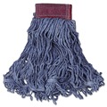 Mops | Rubbermaid Commercial FGD25306BL00 Super Stitch Cotton/Synthetic Blend Mop Head - Large, Blue (6/Carton) image number 0