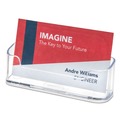 Bulk Savings Pricing 2 | Deflecto 70101 3.88 in. x 1.38 in. x 1.81 in. Plastic Horizontal Business Card Holder - Clear image number 5