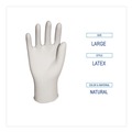 Disposable Gloves | Boardwalk BWK345LBX 4.4 mil General-Purpose Powder-Free Latex Gloves - Large, Natural (100/Box) image number 5