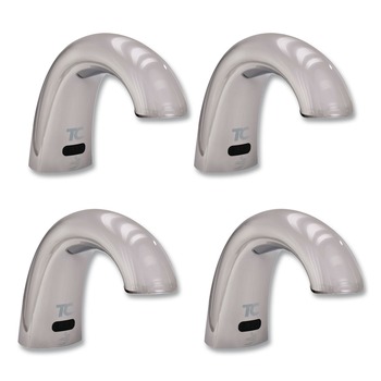 Rubbermaid Commercial One Shot 11 in. x 14 in. x 3.5 in. Touch Free Foam Soap Dispenser - Chrome (4/Carton)