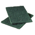 Office Jansan | Scotch-Brite PROFESSIONAL 86 6 x 9 Heavy-Duty Scouring Pad - Green (1-Dozen) image number 2
