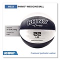 Toys | Champion Sports MB23 22 lbs. Rhino Leather Medicine Ball - Black/White image number 1