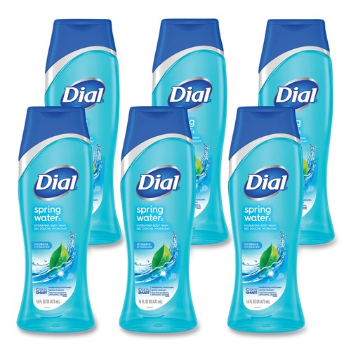 Hand Soaps | Dial 17000 02653 16 oz. Body Wash - Spring Water Scent (6/Carton) image number 0