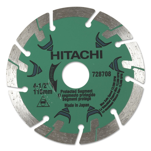 Diamond Abrasive Blades | Hitachi 728708 4-1/2 in. Thin Kerf Diamond Blade image number 0