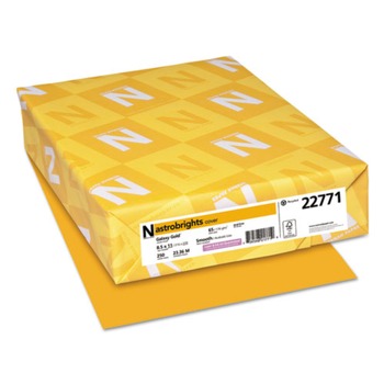 Astrobrights 65 lbs. 8-1/2 in. x 11 in. Color Cardstock - Galaxy Gold (250/Pack)