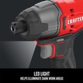 Impact Drivers | Factory Reconditioned Craftsman CMCF800C1R V20 Brushed Lithium-Ion 1/4 in. Cordless Impact Driver Kit (1.5 Ah) image number 6