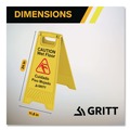 Safety Signs | Gritt Commercial GRI184YEL3PK 11.8 in. x 12 in. x 24 in. Caution Wet Floor Sign - Yellow (3/Carton) image number 1