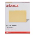 Office Jansan | Universal UNV12304 1/3-Cut Assorted Tab Interior File Folders - Letter Size, Yellow (100/Box) image number 0