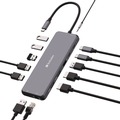 Office Electronics & Batteries | Verbatim 32153 USB-C Pro Multiport Hub CMH 13 Port - Gray image number 1