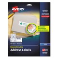 Office Jansan | Avery 58160 1 in. x 2.63 in. Inkjet/Laser Repositionable Address Labels with SureFeed - White (25/Box) image number 0