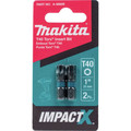 Bits and Bit Sets | Makita A-96609 Makita ImpactX T40 Torx 1 in. Insert Bit, 2/pk image number 2