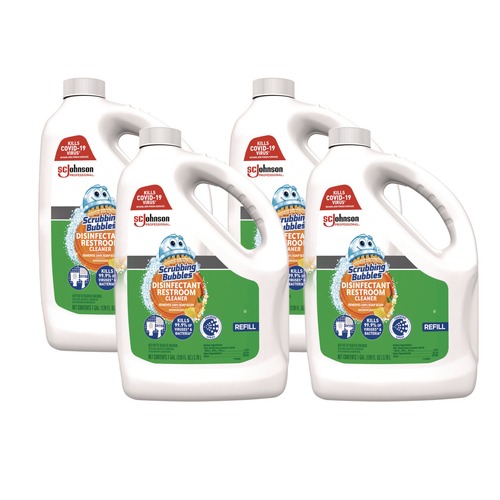 Cleaning & Janitorial Supplies | Scrubbing Bubbles 335599 1 Gallon Disinfectant Restroom Cleaner - Citrus Scent (4/Carton) image number 0