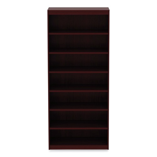 Office & Office Supplies | Alera ALEVA78436MY 35.63 in. x 11.81 in. x 83.86 in. Valencia Series 7-Shelf Square Corner Bookcase - Mahogany image number 0