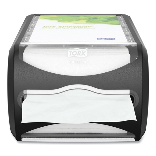 Food Service | Tork 6432000 7.5 in. x 12.1 in. x 5.7 in. Xpressnap Counter Napkin Dispenser - Black image number 0