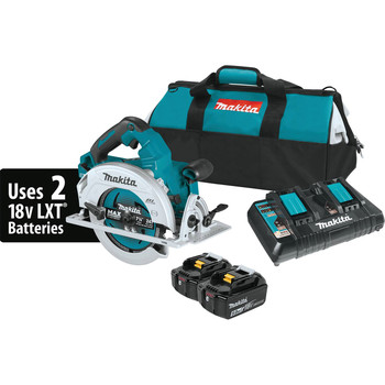 POWER TOOLS | Makita XSH06PT 18V X2 LXT Lithium-Ion (36V) 5.0 Ah Brushless Cordless 7-1/4 in. Circular Saw Kit