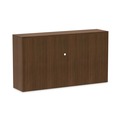  | Alera VA286615WA 64.75 in. x 15 in. x 35.38 in. Valencia Series 4-Compartment Hutch with Doors - Modern Walnut image number 1