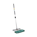 New Year New Savings! Save $25 off $150 | Boardwalk BWKMFKIT 35 in. to 60 in. Microfiber Cleaning Kit 18 in. Wide Blue Green Microfiber Head - Gray Aluminum Handle (1-Kit) image number 0