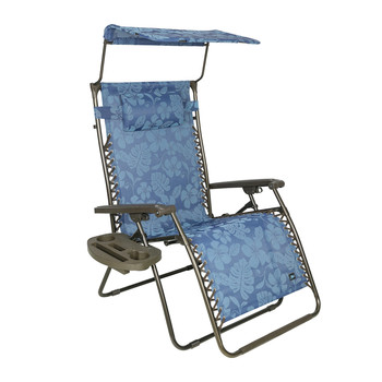 Bliss Hammock 360 lbs. Capacity 33 in. Zero Gravity Chair with Adjustable Sun-Shade - Blue Flowers