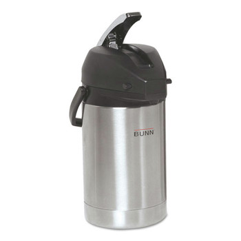 BUNN 2.5 Liter Lever Action Airpot - Stainless Steel/Black