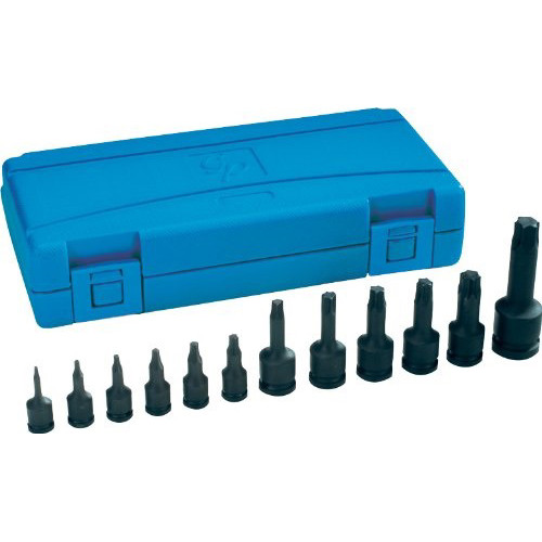 Sockets | Grey Pneumatic 1234T 12-Piece Assorted Drive Internal Star Impact Driver Socket Set image number 0