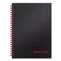 Office Jansan | Black n' Red L67000 8.25 in. x 5.88 in. 1-Subject Wide/Legal Rule Hardcover Twinwire Notebook - Black image number 0