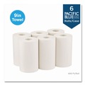 Cleaning & Janitorial Supplies | Georgia Pacific Professional 26610 9 in. x 400 ft. 1-Ply Hardwound Nonperforated Paper Towel Roll - White (6 Rolls/Carton) image number 2