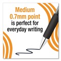 Pens | BIC RPGL11-BLK Medium 0.7 mm Gel-ocity Pro Quick Dry Retractable Gel Pen - Black Ink, Black/Clear Barrel (12/Pack) image number 3
