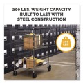 Utility Carts | Fellowes Mfg Co. 40912 21.5 in. x 37.5 in. x 39.25 in. Wire Mail Cart - Chrome image number 3