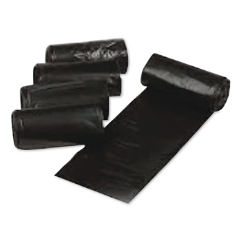 GEN RM3339H 33 in. x 39 in. 33 gallon 1.1 mil Interleaved Roll Low Density Can Liners - Black (100/Carton)