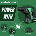 Rotary Hammers | Metabo HPT DH36DPAM MultiVolt 36V Brushless Lithium-Ion 1-1/8 in. Cordless SDS Plus Rotary Hammer Kit with 2 Batteries (4 Ah) image number 3