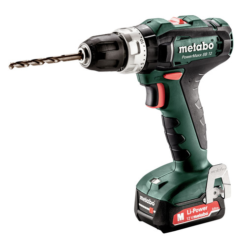 Hammer Drills | Metabo 601076520 12V PowerMaxx SB 12 Lithium-Ion Brushless Compact 3/8 in. Cordless Hammer Drill Driver Kit (2 Ah) image number 0